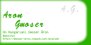 aron gmoser business card